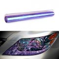 Lzlrun 12 By 48 Inches Self Adhesive Auto Car Tint Chrome Chameleon Headlight Taillight Fog Light Vinyl Smoke Film Sheet 