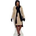 H25102 Michelle Obama Coat Cardboard Cutout Standup 