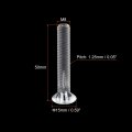 Uxcell M8 X 50mm Plastic Phillips Machine Screws Pc Flat Head Bolts Transparent 25pcs
