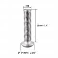 Uxcell M8x35mm Machine Screws Hex Socket Round Head Screw 304 Stainless Steel Fasteners Bolts 5pcs