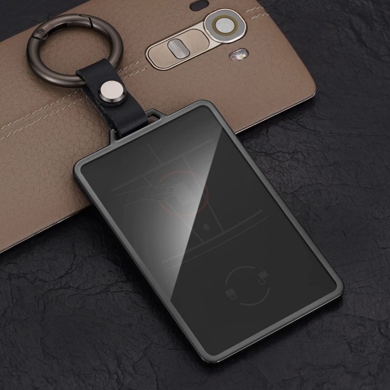 Key Card Holder Case For Tesla Model 3 Y X S Cybertruck Soft Tpu Full Protection Fob Cover With Diamond Encrusted Keychain