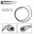 X Autohaux 4an Turbo Oil Feed Line 36 Length Stainless Steel Braided An4 90 Degree Straight Hose End Remote Turbocharger Drain