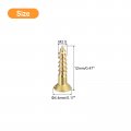 Uxcell Brass Wood Screws 40pcs M2 5 X 12mm Slotted Drive Flat Head Self Tapping Screw Countersunk For Woodworking Furniture