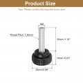 Uxcell 16pcs Round Knurled Thumb Screws M8 X 30mm Carbon Steel Zinc Plated Thread Thumbscrew Clamping Knob Screw For Quick