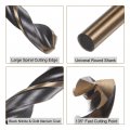 Uxcell 6pcs Jobber Drill Bits 6mm Black Nitride Gold Titanium Coated 4341 High Speed Steel Hss 135 Degree Split Point Twist For
