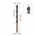 Uxcell 6pcs Jobber Drill Bits 6mm Black Nitride Gold Titanium Coated 4341 High Speed Steel Hss 135 Degree Split Point Twist For