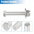 Uxcell 4 Pcs Jack Plate Bolt For Boat Yacht Replacement Durable Silver Tone