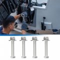 Uxcell 4 Pcs Jack Plate Bolt For Boat Yacht Replacement Durable Silver Tone