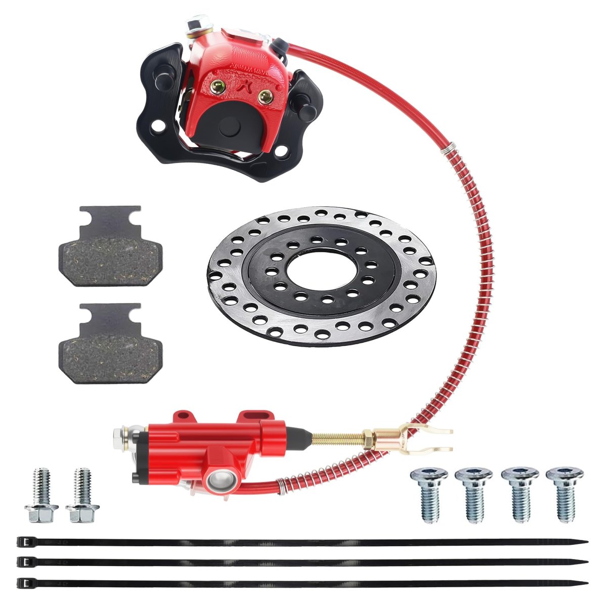 Rear Brake Master Cylinder Caliper With Pad Assembly For 50cc 70cc 90cc 110cc 125cc Chinese Quad Atv Kids Four Wheeler Taotao