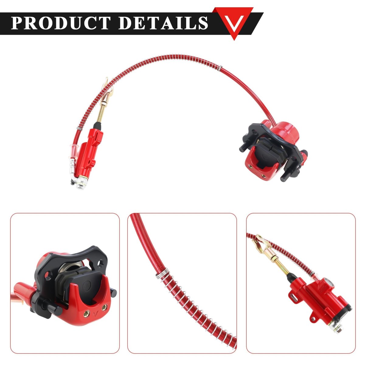 Rear Brake Master Cylinder Caliper With Pad Assembly For 50cc 70cc 90cc 110cc 125cc Chinese Quad Atv Kids Four Wheeler Taotao