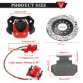Rear Brake Master Cylinder Caliper With Pad Assembly For 50cc 70cc 90cc 110cc 125cc Chinese Quad Atv Kids Four Wheeler Taotao