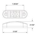 Pack Of 16 Led Oval Clearance Side Marker Light With Chrome Bezel Clear Lens Red For Truck Trailer 2 Autosmart Kl-15114c-re 