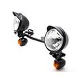 Krator Black Motorcycle Driving Passing Spotlight Light Bar Turn Signals Cruiser