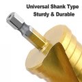 4pcs Bits Set Fonture 3pcs Spiral Step Drill And 1pc Automatic Center Pin Punch 4-12 4-20 4-32 Hss Grooved Drilling Reaming