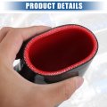 Uxcell 1 Set 63mm 2 48 Id 90 Degree Elbow Coupler Silicone Hose 4-ply With Pcs Clamps Black Red