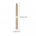 Uxcell 8x100mm Hanger Bolts 24pcs Double Ended Self-tapping Thread Wood To Dowel Screws For Connecting