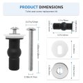 Universal Toilet Seat Screws Kit 4 Pack Expanding Rubber Nuts And Stainless Steel Bolts For 14 To 16mm Holes Top Fix