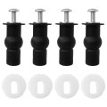 Universal Toilet Seat Screws Kit 4 Pack Expanding Rubber Nuts And Stainless Steel Bolts For 14 To 16mm Holes Top Fix