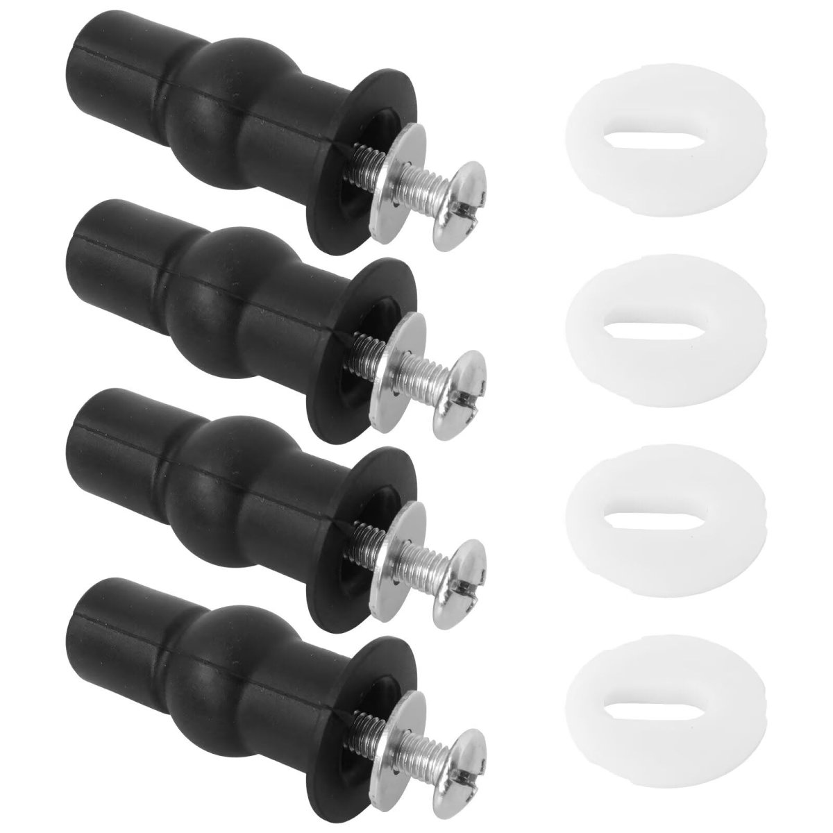 Universal Toilet Seat Screws Kit 4 Pack Expanding Rubber Nuts And Stainless Steel Bolts For 14 To 16mm Holes Top Fix
