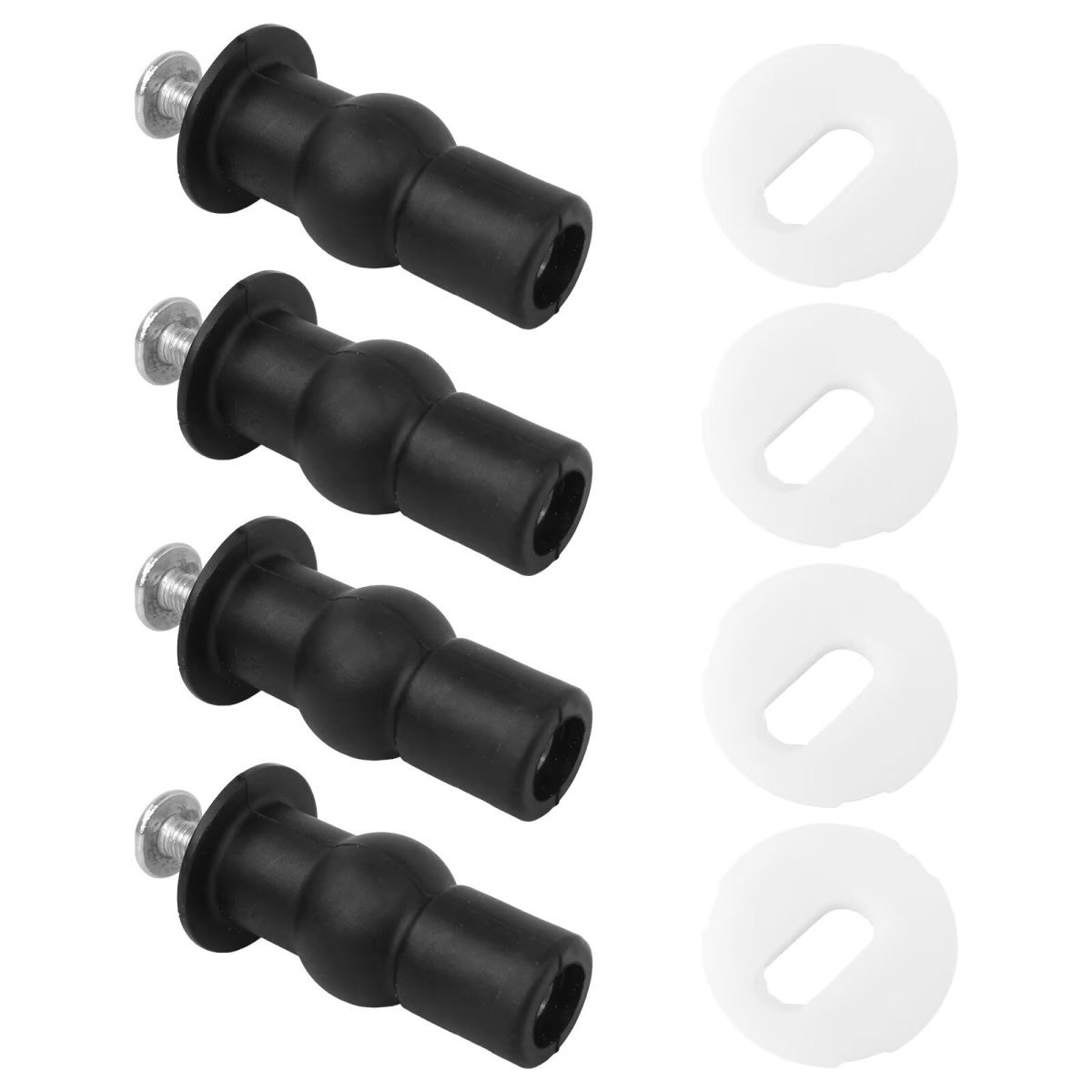 Universal Toilet Seat Screws Kit 4 Pack Expanding Rubber Nuts And Stainless Steel Bolts For 14 To 16mm Holes Top Fix