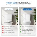 Universal Toilet Seat Screws Kit 4 Pack Expanding Rubber Nuts And Stainless Steel Bolts For 14 To 16mm Holes Top Fix