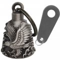 Dream Apparel Motorcycle Biker Bell W Motorcycle Hanger Accessories Or Key Chain For Luck Silver 