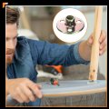 4pcs M8 T-nuts Zinc Plated Steel Brad Hole Tee Nut With Screws 3-hole Round Base Weld Nuts 12 7mm Height Through Flange Insert 
