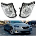 Fog Lights Assembly For 2006-2010 Lexus Is250 Is350 Lamp Set Bumper Driving Light Replacement Driver Passenger Side Clear Lens