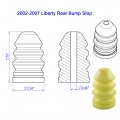Rear Bump Stops Axle Jounce Bumpers For Jeep Liberty Kj 20 To 2007 Polyurethane Foam 2 35 In Diameter X 3 8 Height Pack Of 2