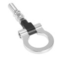 Silver Tone Aluminum Alloy Front Bumper Trailer Ring Eye Towing Tow Hook Screw For Japanese Car 