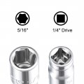 Uxcell 2 Pcs 1 4-inch Drive 5 16-inch 6-point Shallow Socket Cr-v