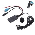 Aux In Cable Adapter Stereo Full Speed With Removable Microphone Replacement For 2009 Up Black