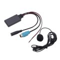 Aux In Cable Adapter Stereo Full Speed With Removable Microphone Replacement For 2009 Up Black