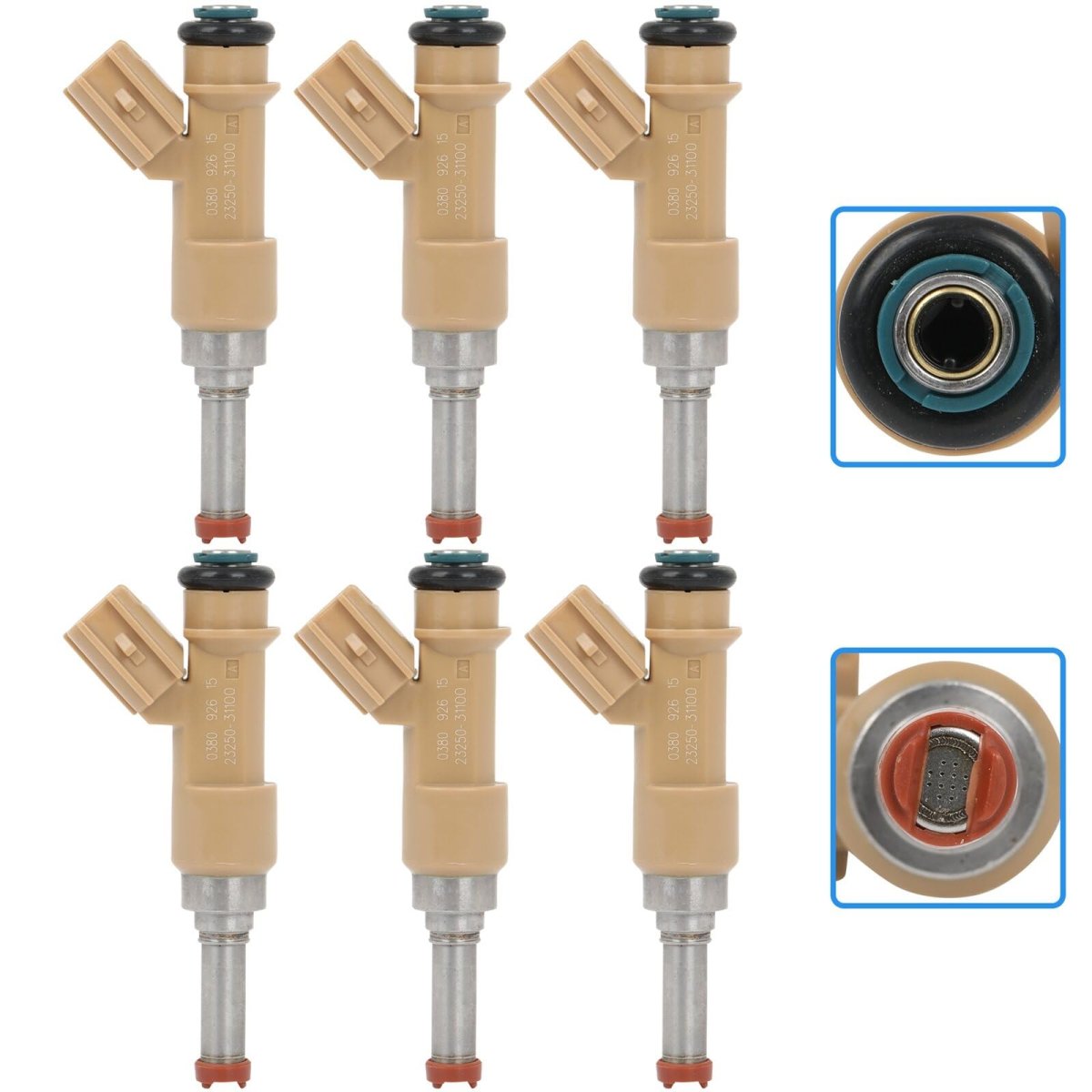 Fj1087 Fuel Injectors Compatible For 2010-2022 Toyota 4runner 2010-2014 Fj Cruiser 2012-2014 Tundra 23250-39215 23209-39215