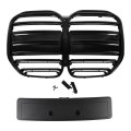Front Hood Bumper Grille For Bmw 430i Xdrive G22 2021-2024 No 51138078548 51138078549 Kidney Grill Double Slat Black