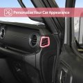 Cherocar Dashboard Side Air Conditioning Vent Trim Cover Interior Accessories Compatible With 2018-2023 Jeep Wrangler Jl Jlu