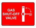 Compliancesigns Aluminum Emergency Shut Off Sign 7 X 5 In With English Text Red 