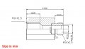 Autobahn88 Anti-rusted Steel Hose End Fitting M14 X 5 Female To M14x1 Male Hex 22 L 43mm 1 7 Code Ftm524