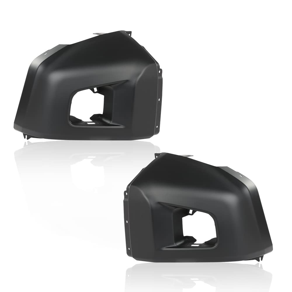 Front Bumper End Cap Left And Right Plastic W O Sensor Holes For Toyota Tundra 2014-2020 Fit Models Without Park Assist System