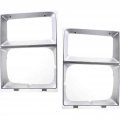 Chevy C10 C20 C30 Headlight Door 1983 1984 Driver And Passenger Side Pair Set W Single Headlamps Silver Gm2512108 Gm2513108 