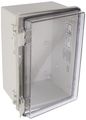 Bud Industries Nbf-32218 Plastic Indoor Nema Economy Box With Clear Door 11-51 64 Length X 7-55 Width 6-9 32 Height Light Gray 