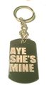 Aye Shes She S Mine Name Engraved Logo Metal Ring Key Chain Stainless Steel Diamond Shaped Modern Keychain Silver Large 