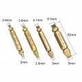 Uxcell Damaged Screw Extractor Kit Easily Remove Broken Titanium Plated 4pcs Bolt Set