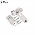 Uxcell Flip Door Latch 201 Stainless Steel 72x50mm Gate Bar Hasp Slide Lock Silver Tone 2 Pcs