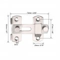 Uxcell Flip Door Latch 201 Stainless Steel 72x50mm Gate Bar Hasp Slide Lock Silver Tone 2 Pcs