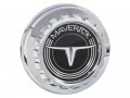 Auto Krafters Compatible Replacement For Gas Cap Vented Chrome-plated Black Nameplate Logo Insert Silver Accents 70-77 Maverick