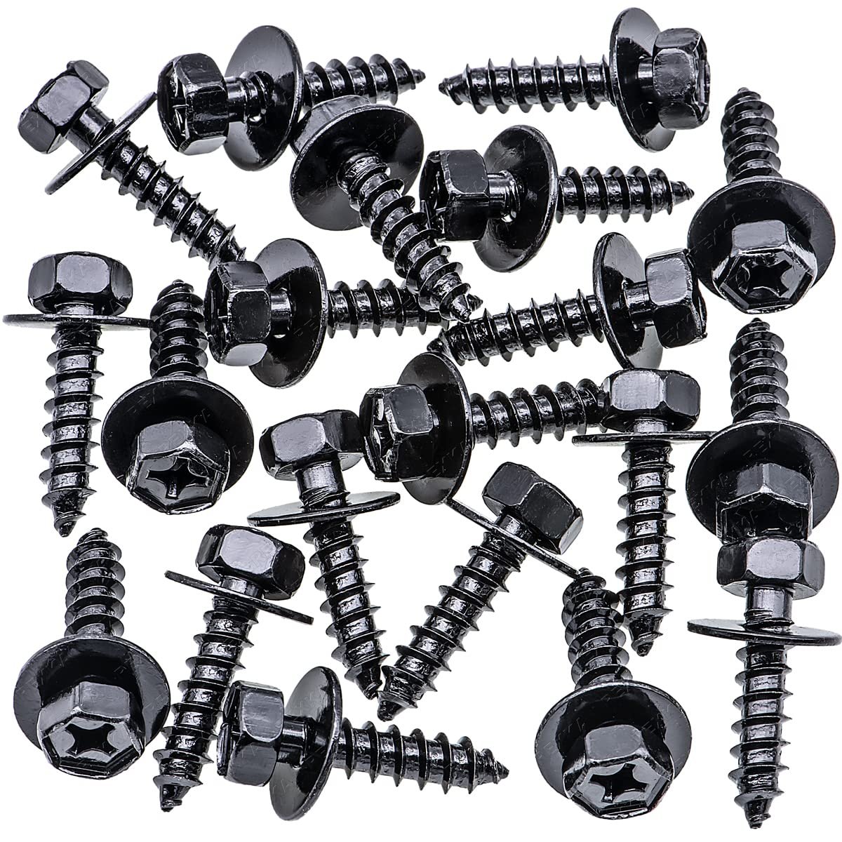 20pcs Bumper Cover Fender Liner Tapping Screws For Toyota Lexus 90159-60215 Zinc M6 X 25mm Hex Bolt License Bracket Splash