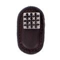 Vicenza Designs K1183 Tiziano Square Leather Knob Large Brown Antique Nickel 