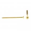 Prime-line Wood Screw Flat Head Phillips 12 X 3 In Solid Brass Pack Of 25