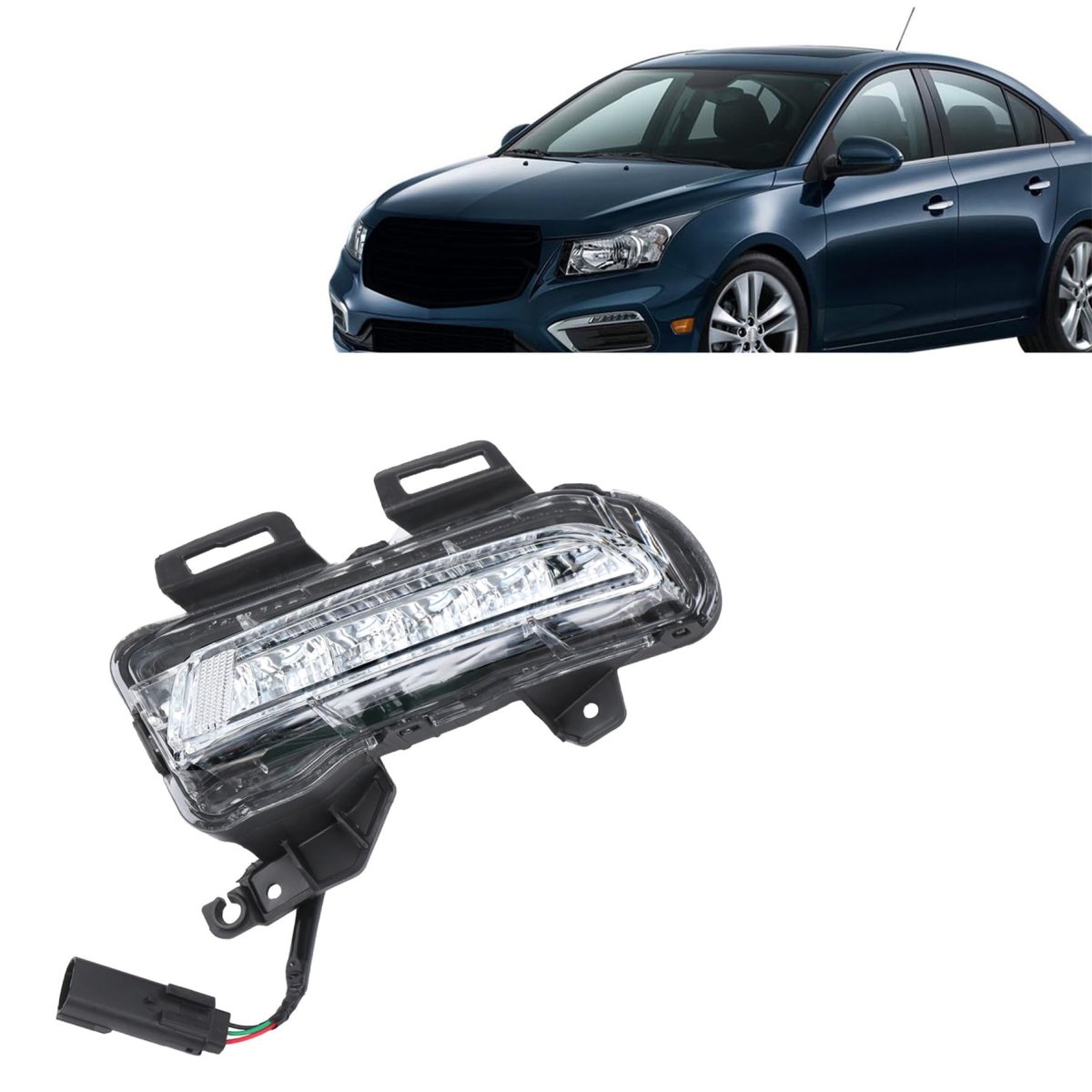 Front Left Side Fog Light Assembly For Cruze 2015 Replacement 94523304 Clear Lens Driving Lamp Waterproof Led Driver